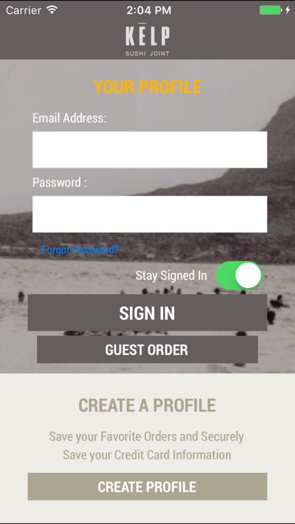 Kelp Sushi Joint App