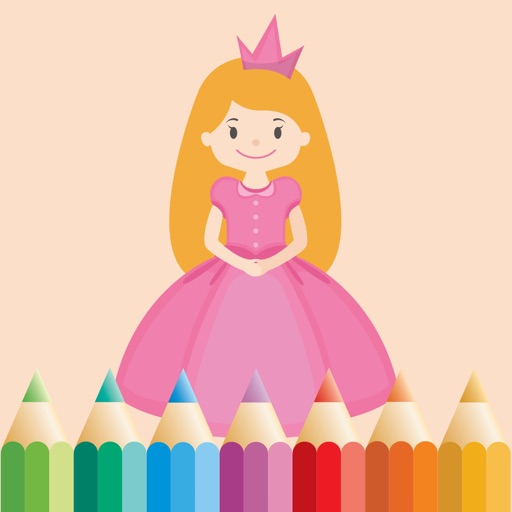 Princess Coloring Book for Girls: Learn to color Icon