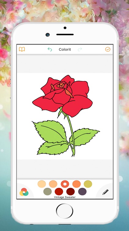 Kid Coloring Flowers Book - Drawings Art screenshot-3