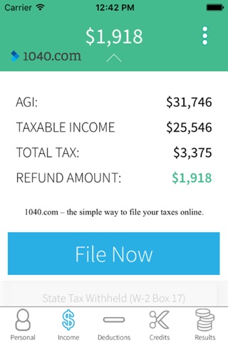 1040.com Tax Refund Calculator screenshot 2