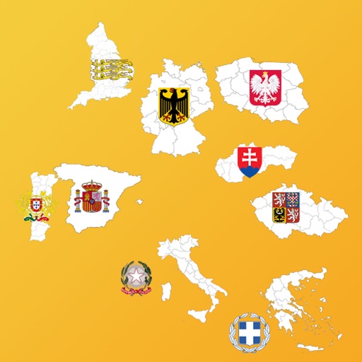 European Country's Province Maps and Flags Icon