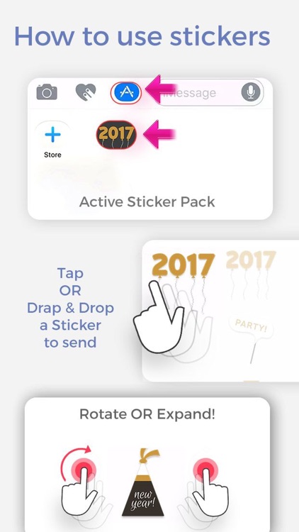 New Year 2017 Stickers