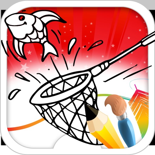 Sealife Coloring Book Icon