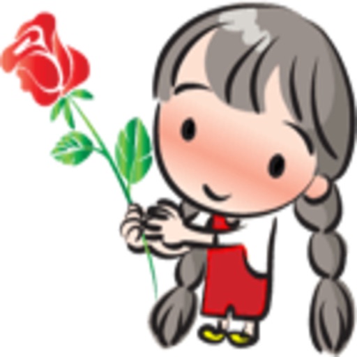 Little Long Braids Girl stickers by wenpei icon