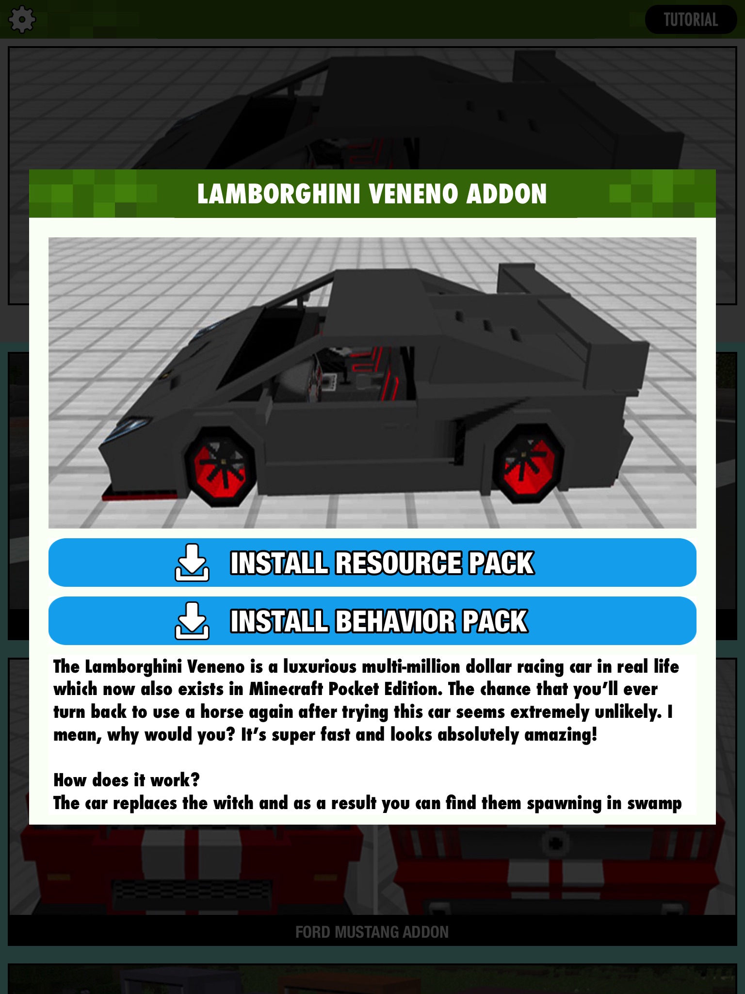 CARS ADDONS for Minecraft Pocket Edition MCPE screenshot 3