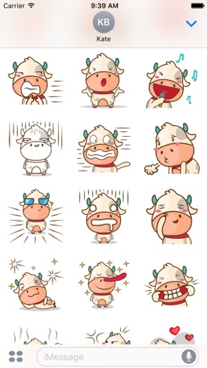 Moobee the chubby fat cow for iMessage Sticker(圖2)-速報App