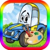 Kids Vehicle Coloring Book : Drawing Color Games