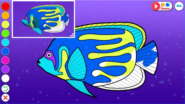 3D Coloring App. Dancing Fishes