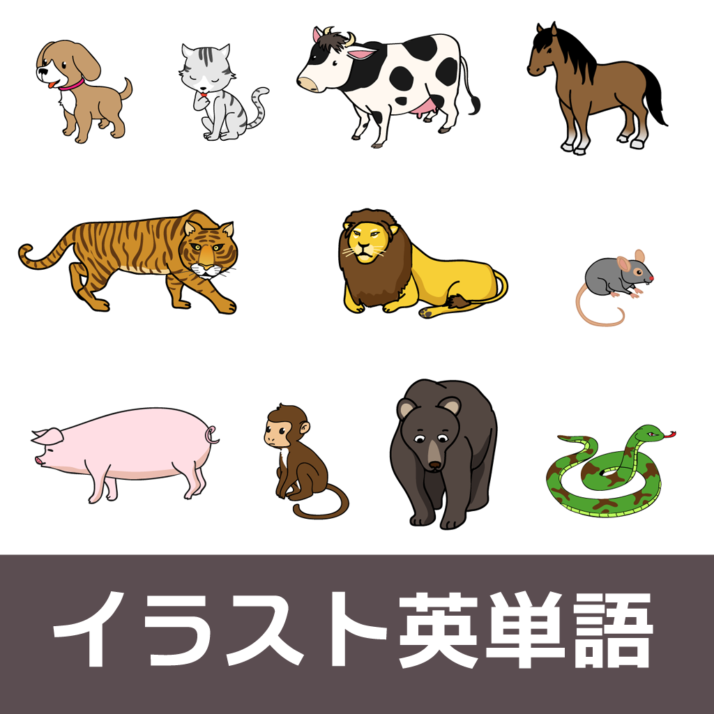 イラスト英単語 動物編 Iphoneアプリ Applion