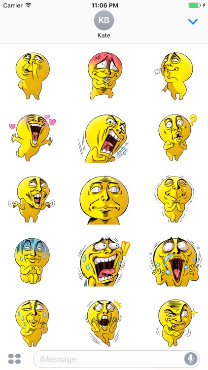 Mr.Powwaw Emoticon Stickers 4