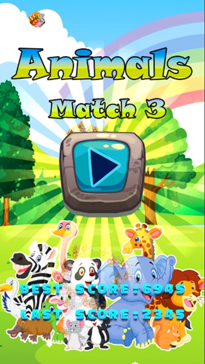 Animal Match 3 Puzzle-Drag Drop Line Game for kid