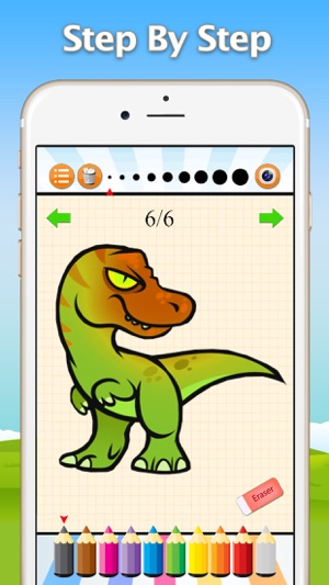 How to Draw Dinosaurs - Dino Drawing and Coloring(圖2)-速報App