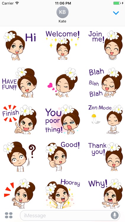 Winifred The Happy Girl English Stickers