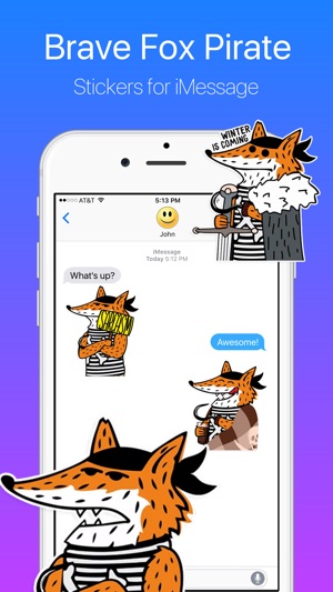 Brave Fox Pirate Stickers(圖1)-速報App