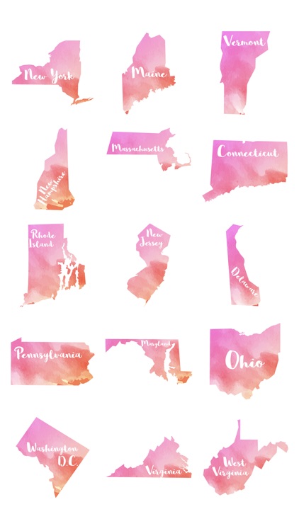 U.S. States Sticker Pack