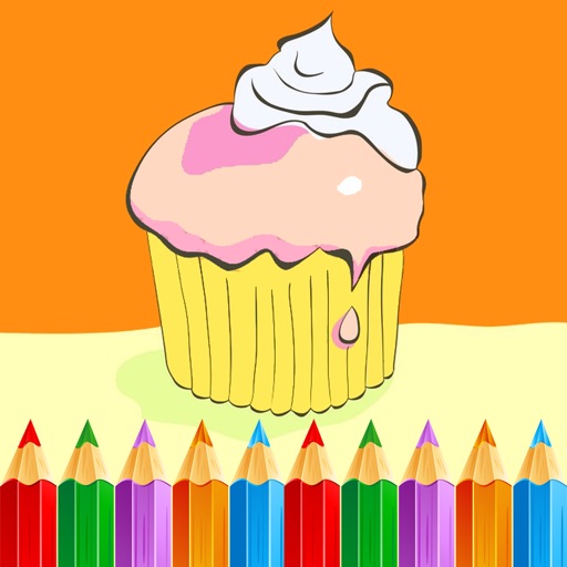 Draw Page Cupcake Coloring Book Game Version Icon