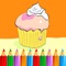 Draw Page Cupcake Coloring Book Game Version