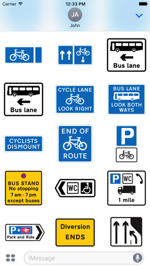 200 UK Highway & Traffic Signs Stickers(圖5)-速報App