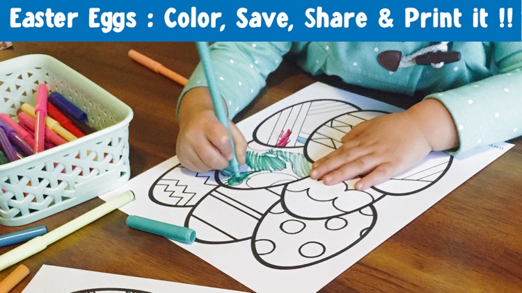 Easter Eggs Coloring Book! Draw, Color & Paint