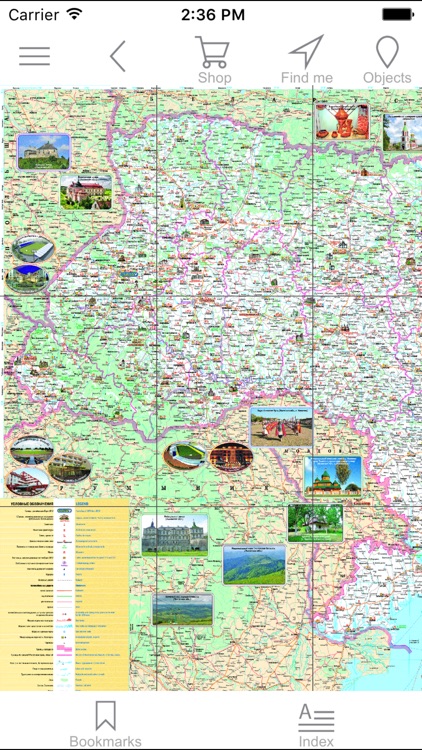 Ukraine. Tourist map.