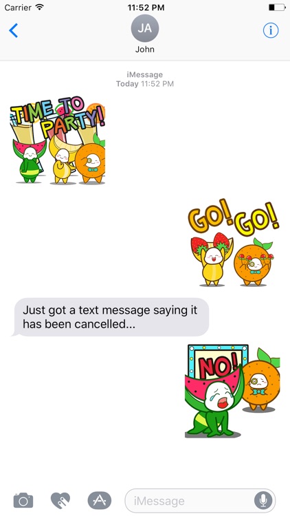 Animated FRUITs Stickers for iMessage screenshot-3