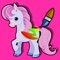 Toddler Kids Games Coloring Page Pony Horse
