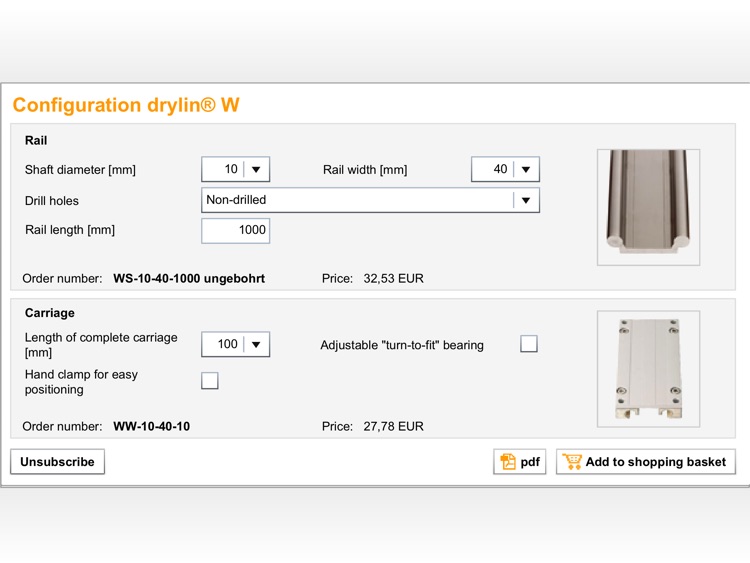 drylin® W configurator