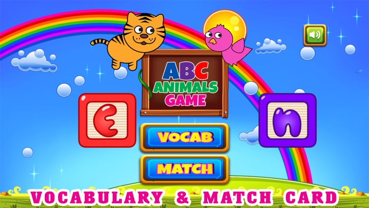 ABC Animals Game For Kids: Match Card & Vocabulary