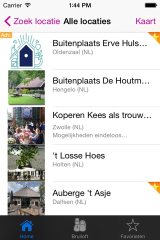 Bruiloft-app screenshot 3