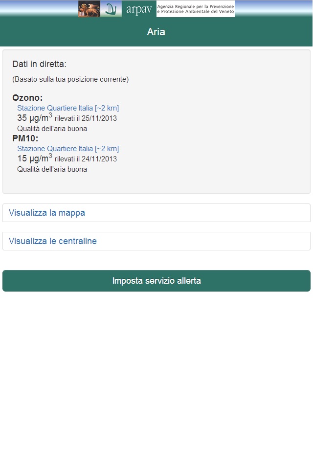 app ARPAV Qualità Aria screenshot 2