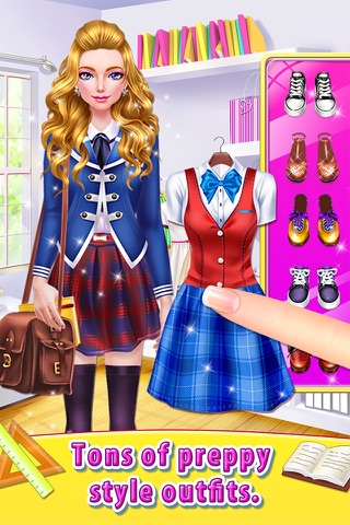 High School Girl - Dress Me Up: Face Change Game screenshot 2