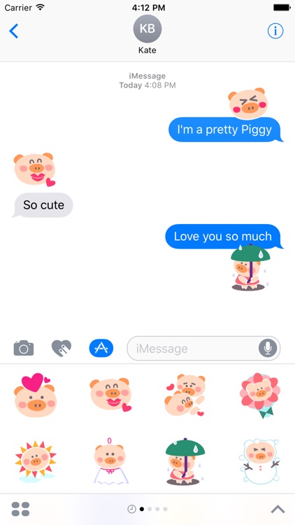 Piggy Smile Animated Stickers