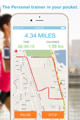 GPS Running Workout Tracking with Calorie Counting screenshot 2