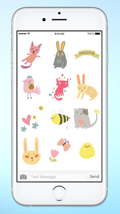 Spring and Easter Cats and Bunnies Sticker Pack