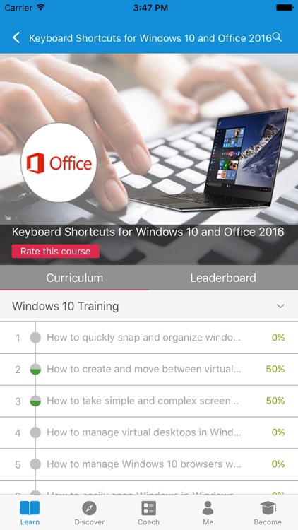 Keyboard Shortcut for Window10