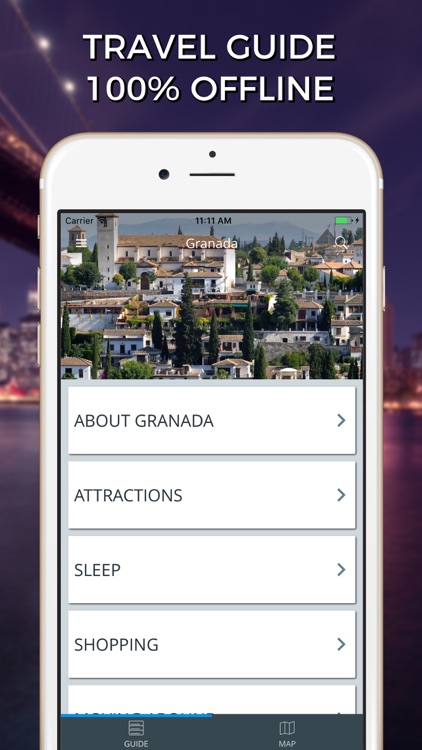 Granada Travel Guide with Offline Street Map