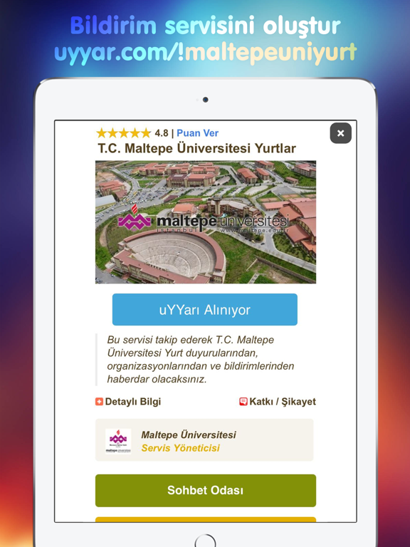 uYYar - Bildirim Servisleri screenshot 4