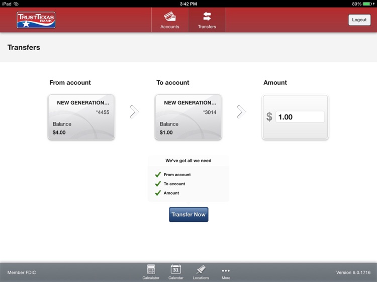 TrustTexas Bank Tablet Banking screenshot-3