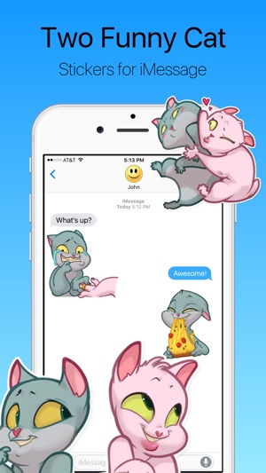 Two Funny Cats Stickers(圖1)-速報App