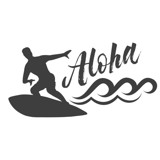 Aloha Surf Stickers - Black Edition
