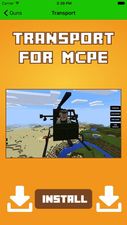 GUNS AND TRANSPORT(CARS) FOR MINECRAFT PE(ADD-ONS)