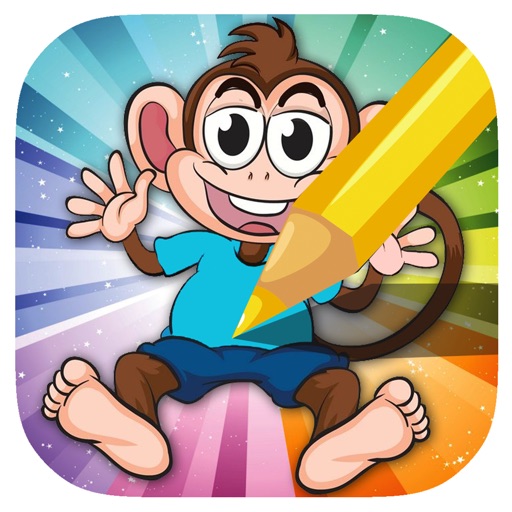 Preschool Zoo Monkey Coloring Book Game Free iOS App