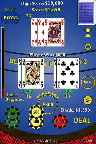 21 Blackjack Fast Cash Money screenshot 3