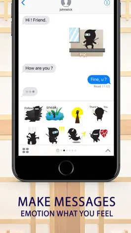 Game screenshot Ninja boy Stickers for iMessage apk