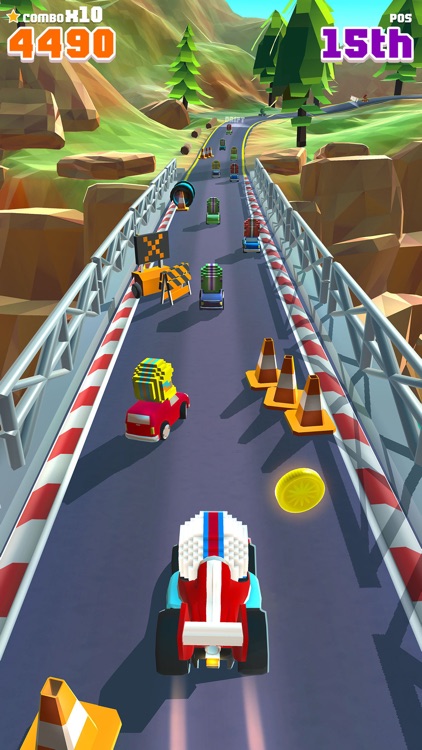 Blocky Racer - Endless Arcade Racing screenshot-0