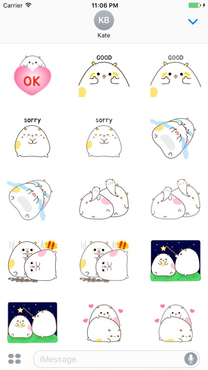 Mina The Cute Hamster Animated Sticker