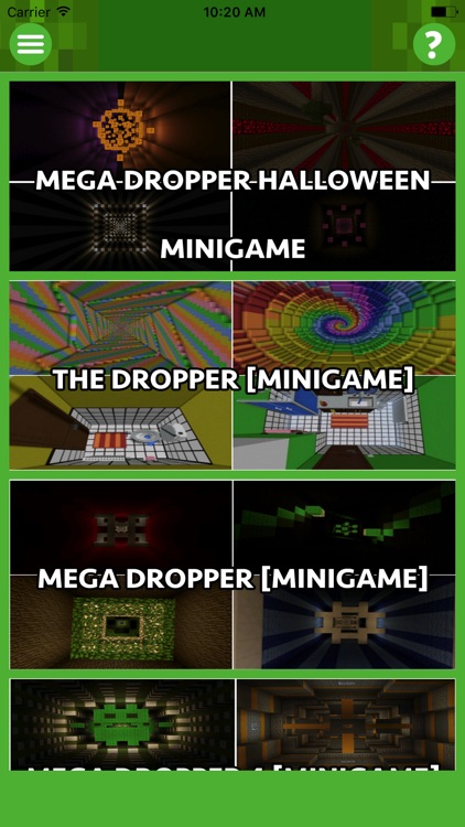 MEGA DROPPER MINIGAME MAPS FOR MINECRAFT PE