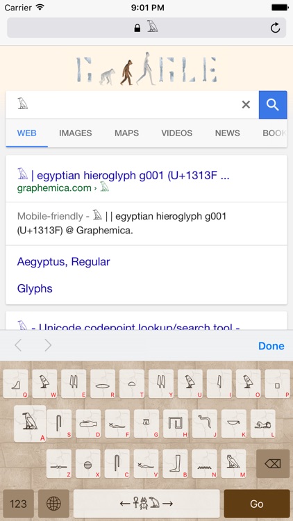 Hieroglyphic Keyboard