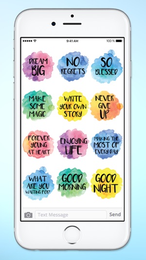 Positive Messages Watercolor Sticker Pack(圖5)-速報App