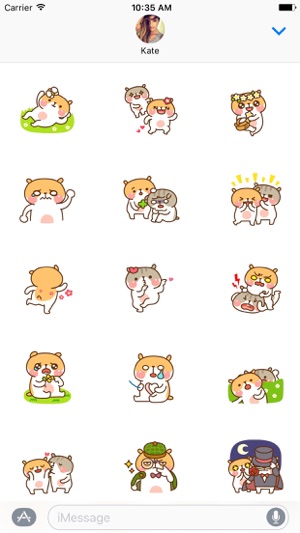 Animated Hamster Couple Love Stickers